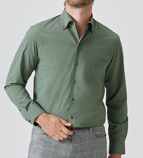 「＜コムルヴァン・オム＞アイロンいらずのストレッチドレスシャツ（メンズシャツ）」｜詳細画像