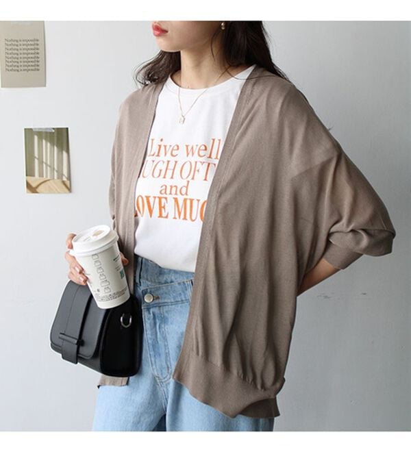 GeeRA（ジーラ）の「【冷房対策に】ひんやりUV対策！ドルマンカーディガン（ニットカーディガン）」｜詳細画像