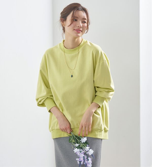 BELLUNA（ベルーナ）の「長めのリブが差をつける！全隠しトレーナー（カットソー）」｜詳細画像