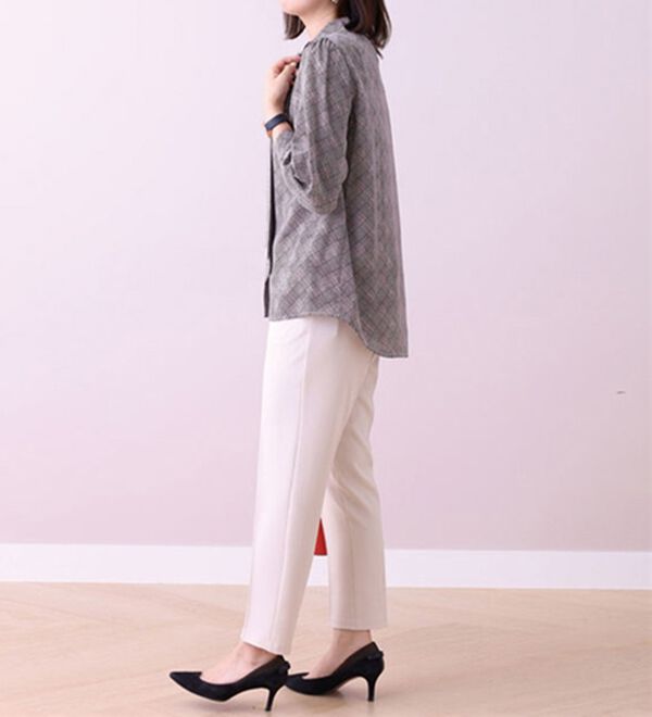 BELLUNA（ベルーナ）の「ボウタイデザインプリントブラウス（ブラウス）」｜詳細画像