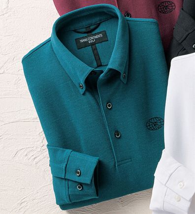 「＜トランスコンチネンツゴルフ＞ゴルフ専用ユーティリティポロシャツ（メンズポロシャツ）」