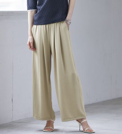 RANAN（ラナン）の「ひんやり！リラックスタックワイドパンツ（ワイドパンツ・ガウチョ）」