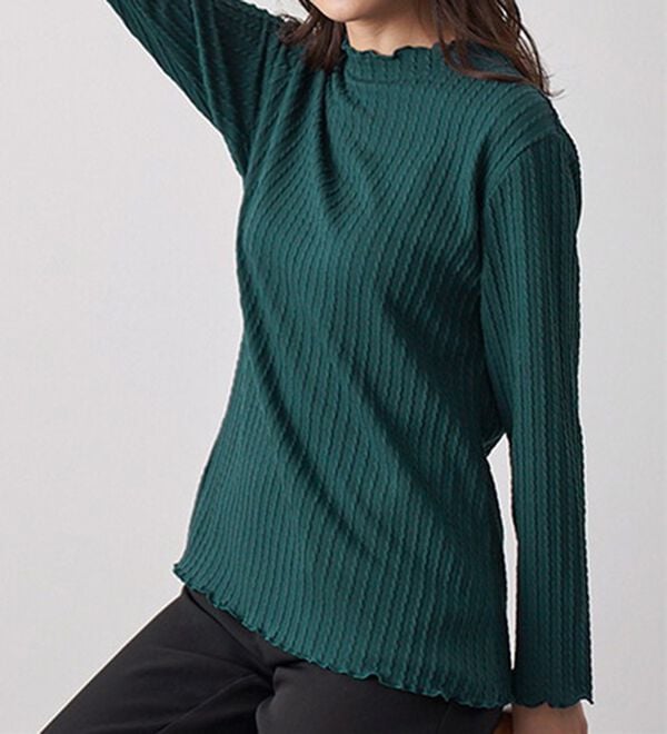 BELLUNA（ベルーナ）の「フリル衿ジャカードプルオーバー（カットソー）」｜詳細画像