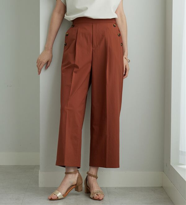 BELLUNA（ベルーナ）の「【ヨコストレッチ・紫外線カット・選べる2丈】サラもちライト快適ワイドパンツ（ワイドパンツ・ガウチョ）」｜詳細画像