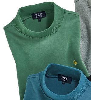 「＜ポロ・ビーシーエス＞モックネックトレーナー（メンズトレーナー）」｜グリーン