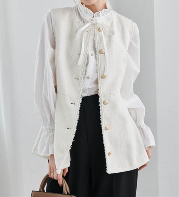 RANAN（ラナン）の「ペプラムツイードジレ（ジレ）」｜詳細画像