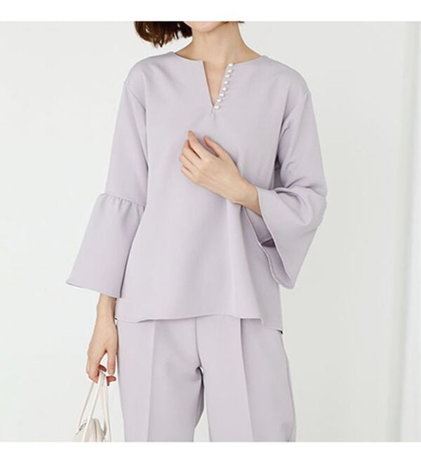 GeeRA（ジーラ）の「パールデザインセットアップ（パンツスーツ）」｜詳細画像