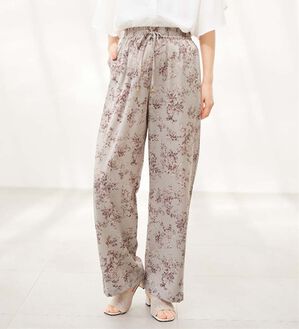 Viola e Viola（ヴィオラ エ ヴィオラ）の「大花大人プリントイージーパンツ（その他パンツ）」｜グレー