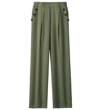 ルフラン（ルフラン）の「強撚スラブ釦デザインパンツ（フルレングスパンツ）」