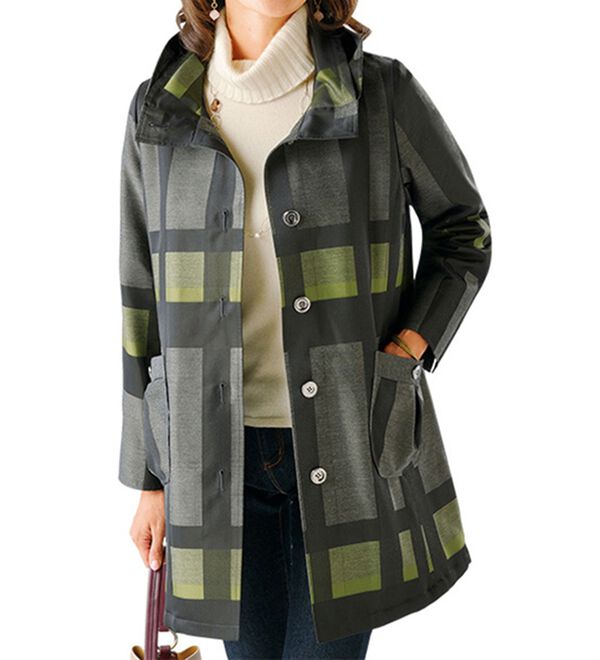 ルフラン（ルフラン）の「ビッグチェック中わたコート＜キラナ＞（ロングコート）」｜詳細画像