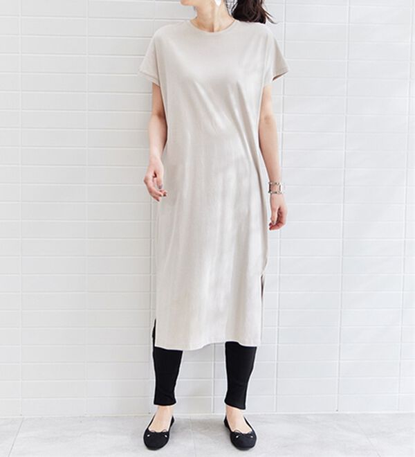 RANAN（ラナン）の「【レギンス付】＜ＢＣ＞綿１００％ひんやりワンピース（その他ワンピース）」｜詳細画像