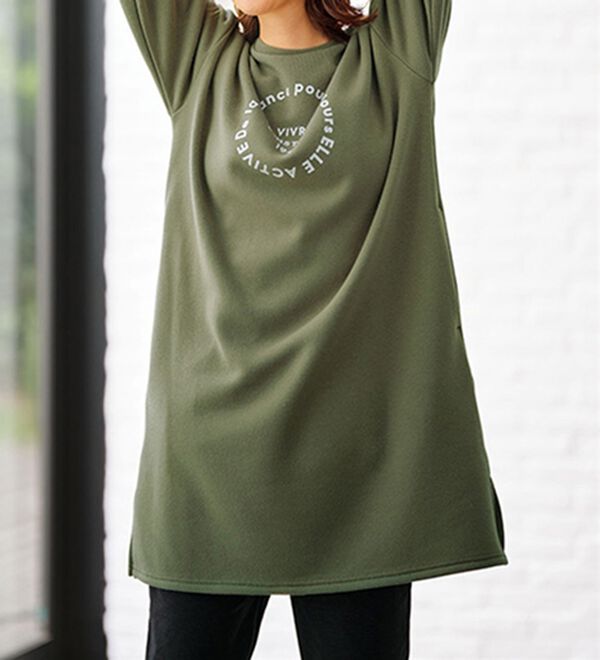 BELLUNA（ベルーナ）の「＜ＥＬＬＥ　Ａｃｔｉｖｅ＞あったかチュニックワンピセットアップ（セットアップ）」｜詳細画像