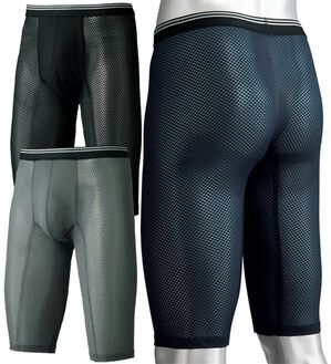 「【３枚組】お悩みメッシュロングパンツ（メンズボクサーパンツ）」｜3枚組