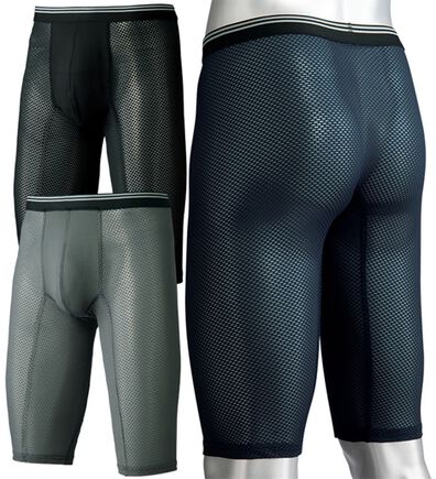 「【３枚組】お悩みメッシュロングパンツ（メンズボクサーパンツ）」