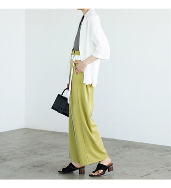 GeeRA（ジーラ）の「ベルト付ツイルパンツ（フルレングスパンツ）」｜詳細画像