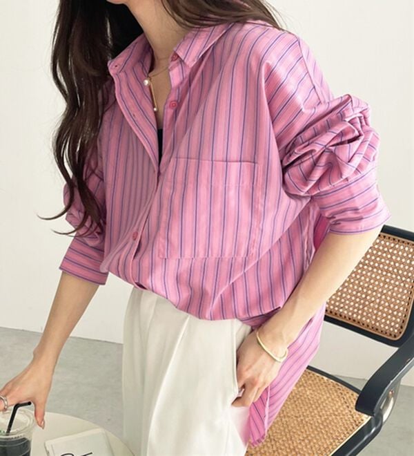 GeeRA（ジーラ）の「アソート柄オーバーサイズシャツ（シャツ）」｜詳細画像