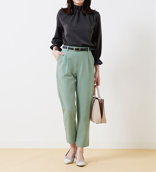 BELLUNA（ベルーナ）の「ツイルジャージー素材テーパードパンツ（テーパードパンツ）」｜詳細画像