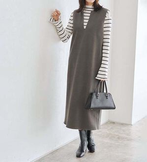 Pierrot（ピエロ）の「ウールタッチジャンパースカート（ジャンパースカート）」｜詳細画像