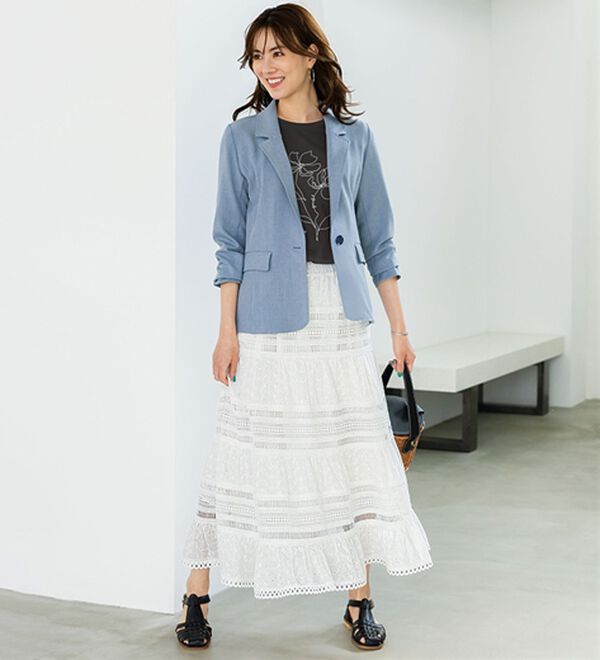 BELLUNA（ベルーナ）の「＜楽スタフィット＞テーラードジャケット（テーラードジャケット）」｜詳細画像