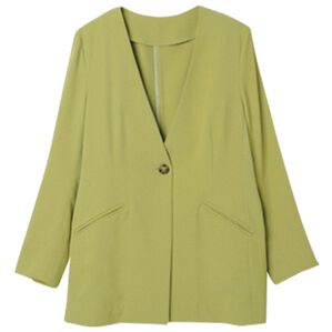 RANAN（ラナン）の「ノーカラーデザインジャケット（ノーカラージャケット）」｜ピスタチオ