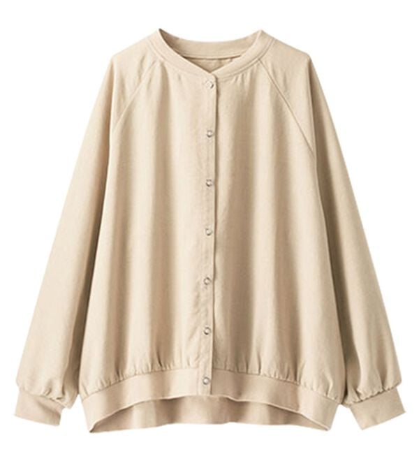 BELLUNA（ベルーナ）の「サラリ麻調素材リブ使いカーディガン（その他カーディガン）」｜詳細画像