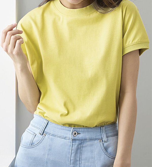 BELLUNA（ベルーナ）の「汗ジミ対策！ハイネックプルオーバー（カットソー）」｜詳細画像