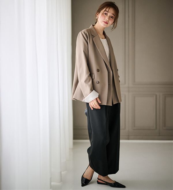 RANAN（ラナン）の「レイヤードデザインダブルジャケット（テーラードジャケット）」｜詳細画像