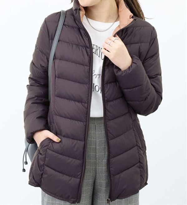 BELLUNA（ベルーナ）の「フレンチダウン使いスタンド衿ジャケット（ダウンコート・ジャケット・ベスト）」｜ワイン