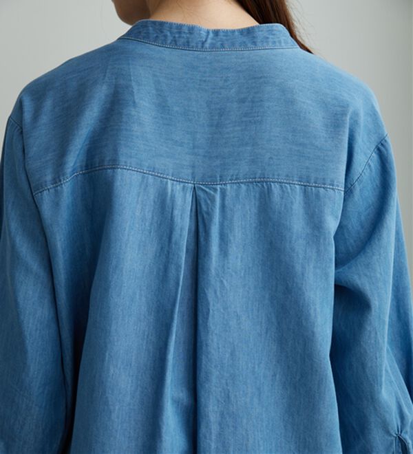 BELLUNA（ベルーナ）の「やわらかデニム素材シャツチュニック（チュニック）」｜詳細画像