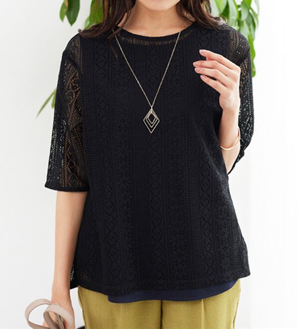 BELLUNA（ベルーナ）の「【店舗・ネット限定】総レースアンサンブル（アンサンブル）」｜詳細画像