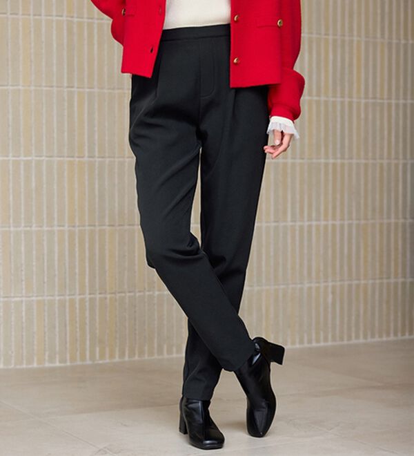 RANAN（ラナン）の「あったか！裏起毛美脚シルエットタックパンツ（フルレングスパンツ）」｜詳細画像