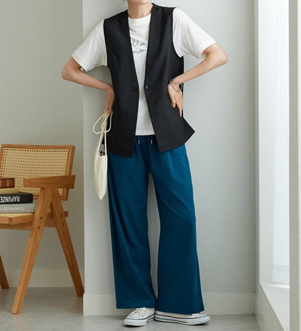 BELLUNA（ベルーナ）の「ノーカラーデザインジレ（ベスト）」｜詳細画像