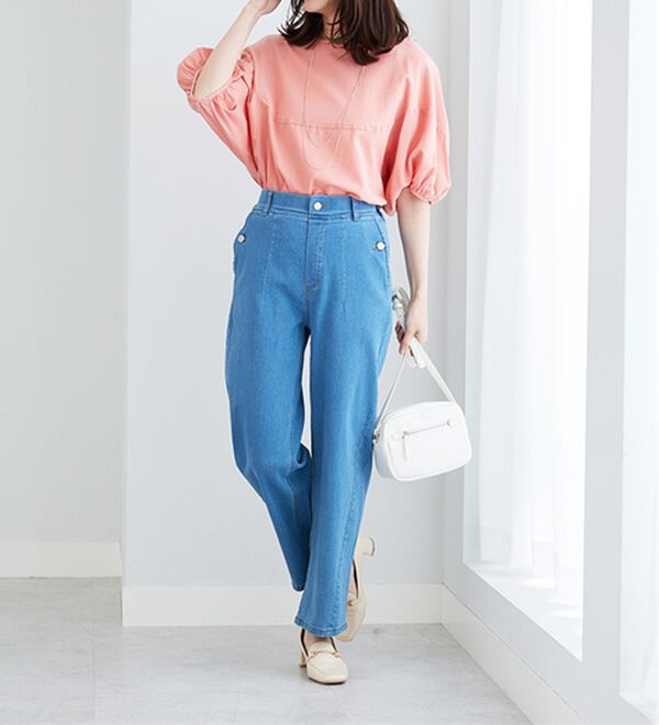 BELLUNA（ベルーナ）の「バルーンシルエットデニムパンツ（ワイドパンツ・ガウチョ）」｜詳細画像