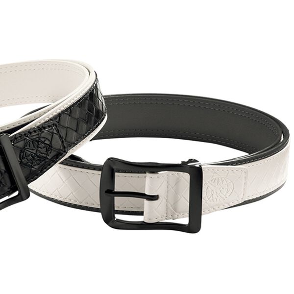 「＜トランスコンチネンツゴルフ＞いつでも活躍おしゃれなゴルフベルト（メンズベルト）」｜ホワイト／グレー