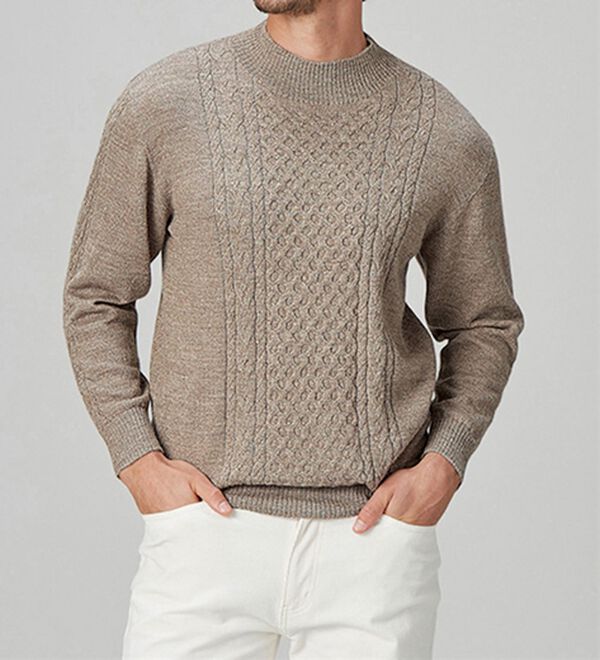 「ベビーアルパカ１００％上質セーター（メンズニット・セーター）」｜詳細画像