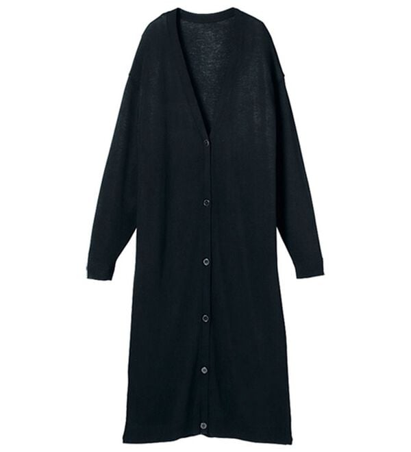 RANAN（ラナン）の「ロング丈Ｖネックニットカーデ（ニットカーディガン）」｜詳細画像