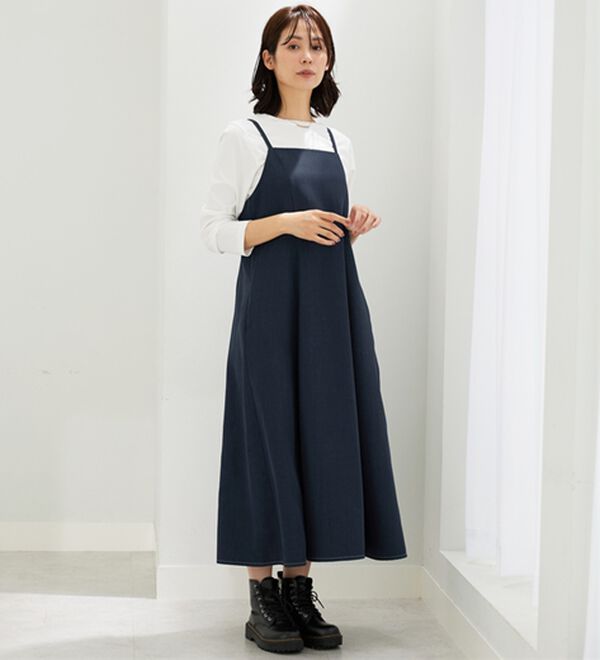 BELLUNA（ベルーナ）の「麻調ジャケット&times;キャミワンピアンサンブル（その他ワンピース）」｜詳細画像