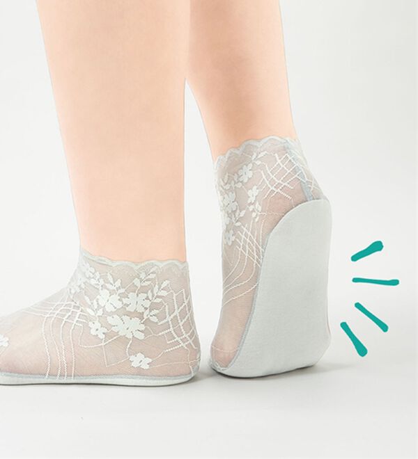 LAVIENNE（ラヴィエンヌ）の「【４足組】涼やかレースソックス（靴下・ストッキング）」｜詳細画像