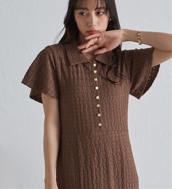 RANAN（ラナン）の「フレアスリーブマーメードポロワンピ（その他ワンピース）」｜詳細画像