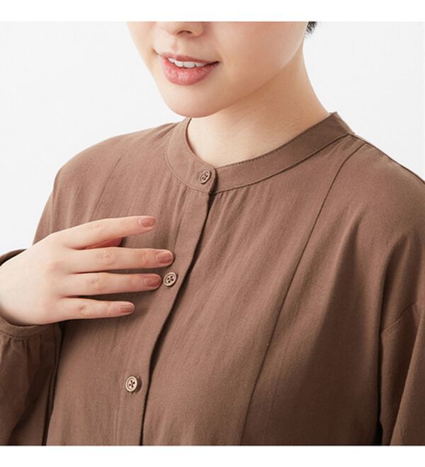 Viola e Viola（ヴィオラ エ ヴィオラ）の「綿１００％タック切替ワンピース（シャツワンピース）」｜詳細画像