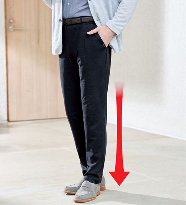 「【３本組】風通す！おでかけキレイめパンツ（メンズフルレングスパンツ）」｜詳細画像