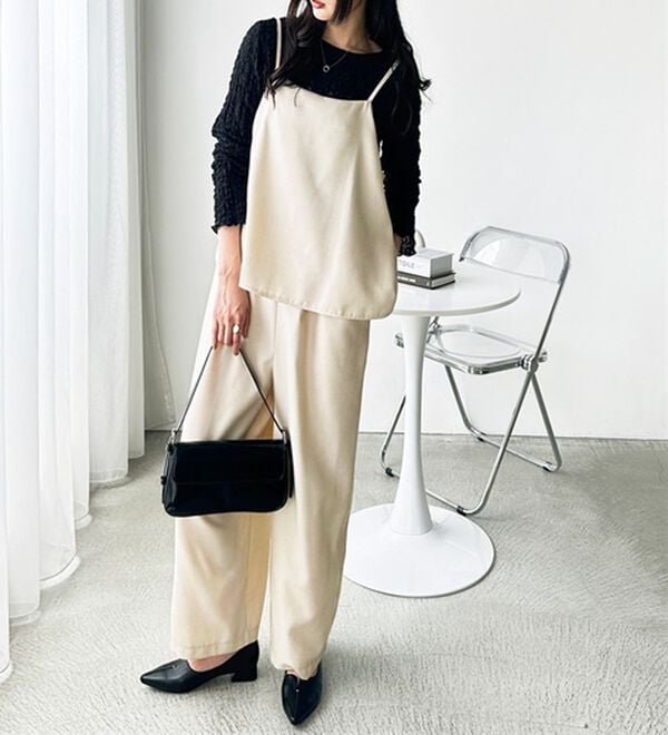 GeeRA（ジーラ）の「セットアップ風キャミソールサロペット（オールインワン）」｜詳細画像