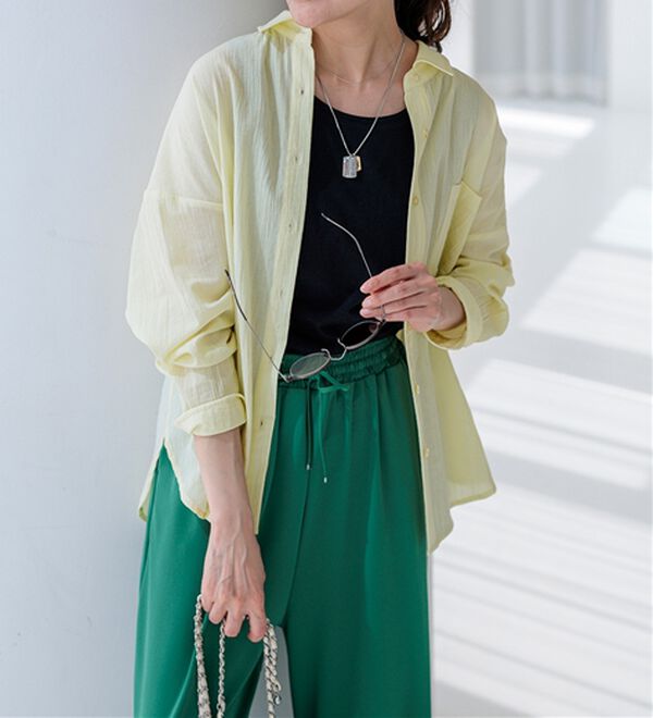 BELLUNA（ベルーナ）の「ヒンヤリ！綿１００％サマ見えタンクトップ（タンクトップ・キャミソール）」｜詳細画像