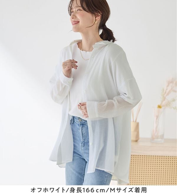 Viola e Viola（ヴィオラ エ ヴィオラ）の「シアー楊柳ゆったりシャツ（シャツ）」｜詳細画像