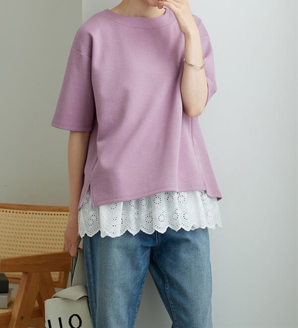 BELLUNA（ベルーナ）の「裾レース使いレイヤード用タンクトップ（タンクトップ・キャミソール）」｜詳細画像