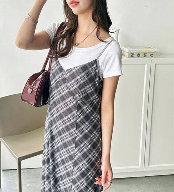 GeeRA（ジーラ）の「シアーチェックキャミワンピース（その他ワンピース）」｜詳細画像