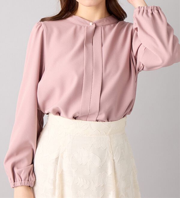 alotta（アロッタ）の「あったか裏起毛フロントタックブラウス（ブラウス）」｜詳細画像