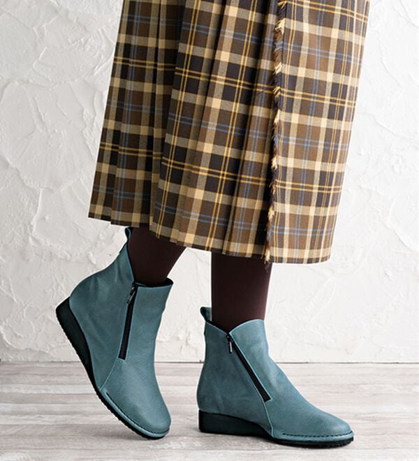 ルフラン（ルフラン）の「あったか裏フリース　牛革ダブルファスナーブーツ（ブーツ）」｜詳細画像