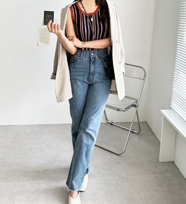 GeeRA（ジーラ）の「マルチストライプニットタンクトップ（タンクトップ・キャミソール）」｜詳細画像