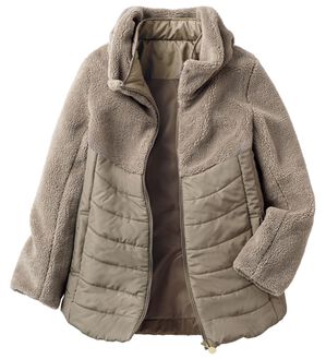 ルフラン（ルフラン）の「上品ボア切替デザインコート（ハーフコート）」｜モカ